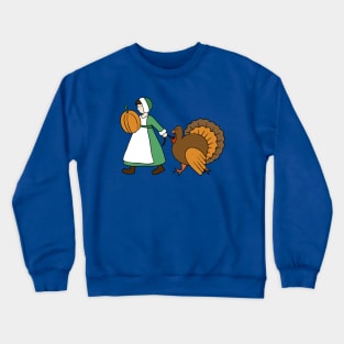 Thanksgiving Pilgrim and Turkey Crewneck Sweatshirt